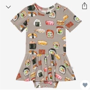 Posh Peanut Gray Sushi Print Dress